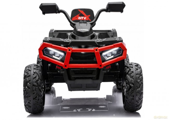 Quad Na Akumulator ATV 6 Kół z Przyczepką JC606 24V 4x4 Czerwony