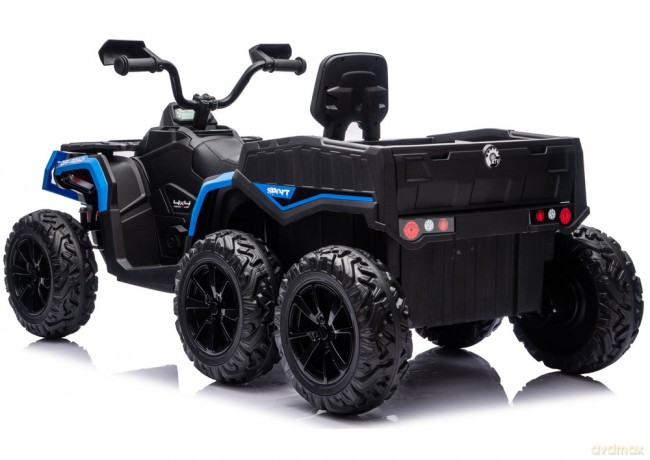 Quad Na Akumulator ATV 6 Kół z Przyczepką JC606 24V 4x4 Niebieski