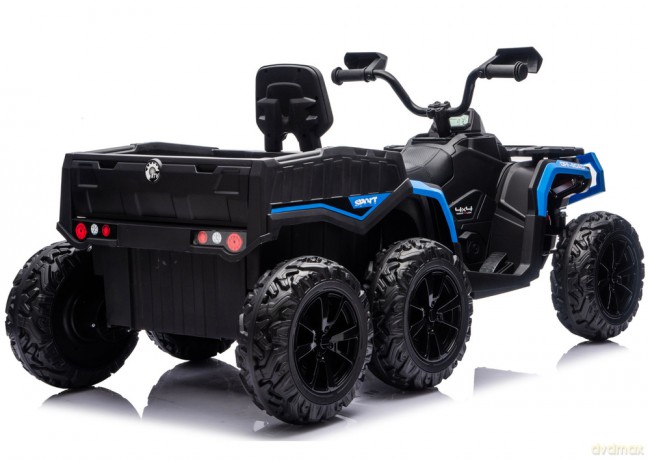 Quad Na Akumulator ATV 6 Kół z Przyczepką JC606 24V 4x4 Niebieski
