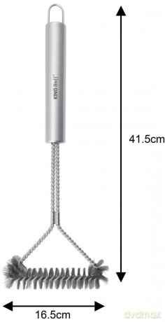 Szczotka do czyszczenia grilla, 41,5cm, stal nierdzewna, kinghoff, kh-1915