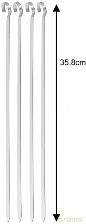 Szpikulce do grilla, zestaw- 4 szt, 35,8cm, stal nierdzewna, kinghoff, kh-1914