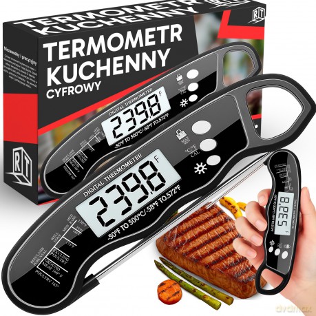 Termometr kuchenny cyfrowy do mięsa żywności na grill szpilkowy lcd -50°c +300°c - or1029