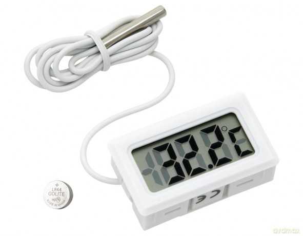 Termometr panelowy biały lcd -50do100c