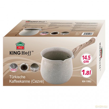 Tygielek/cezve do kawy tureckiej 1,8 l marmurkowe, kinghoff kh-1982