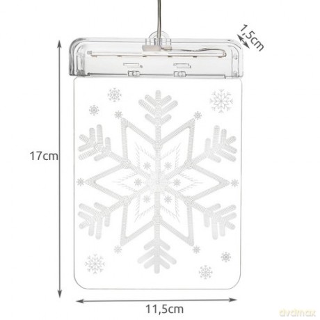 Witraż LED 3D- śnieżynka
