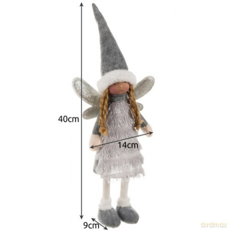 Wróżka- figurka świąteczna szara Ruhhy 22343