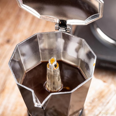 Zaparzacz do kawy espresso, aluminium, 12 filiżanek ,czarny/rose gold, kinghoff, kh-1885