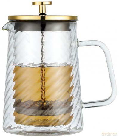 Zaparzacz tłokowy do kawy/herbaty, szkło, 0,60l, klausberg, kb-7766