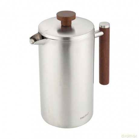Zaparzacz, french press, 1l, podwójne ścianki, drewniany uchwyt