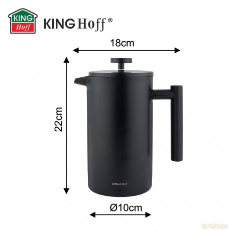 Zaparzacz, french press, 1l, podwójne ścianki, drewniany uchwyt