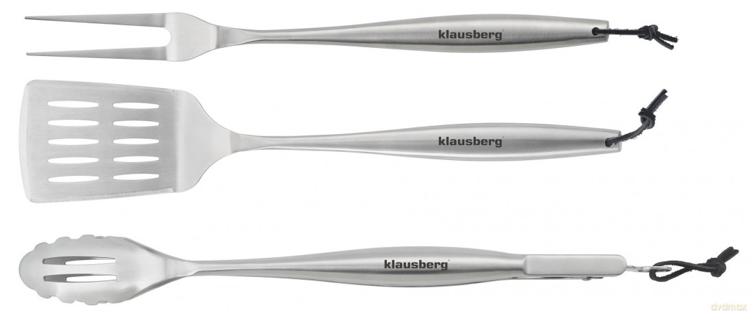 Zestaw do grillowania, 3 elementy, stal nierdzewna, klausberg, kb-7900
