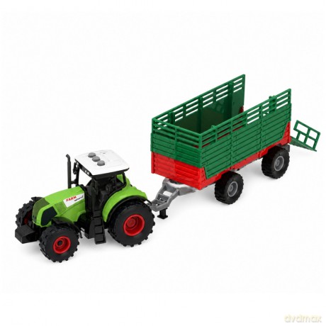 Zestaw Farma z Traktorem Wiatrak Stajnia Przyczepa Figurki Zwierzęta 45 el.