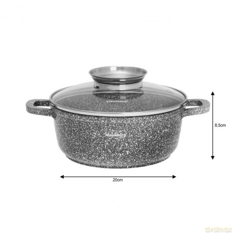 Zestaw garnków z marmurową powłoką 6 elementów śr.20/24/28 cm klausberg