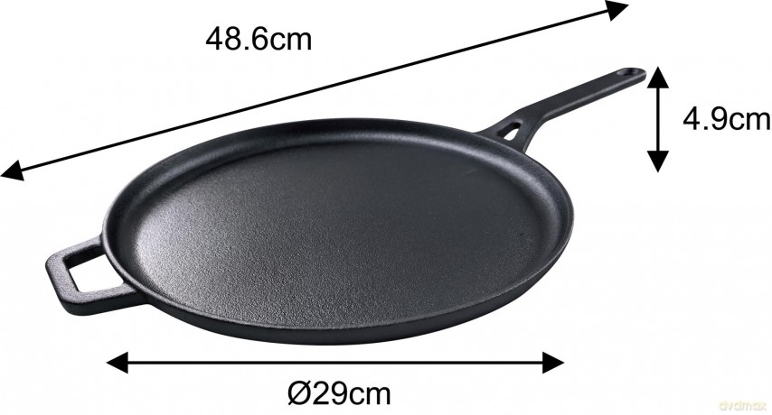 Żeliwna patelnia do naleśników, śr.29cm, kinghoff, kh-1895