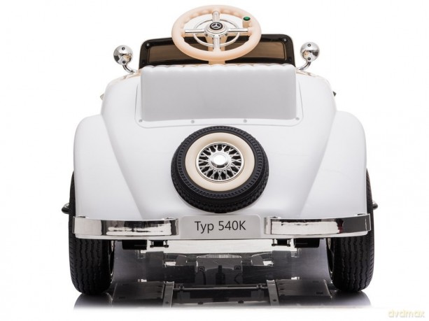 Auto Na Akumulator Mercedes Benz 540K Klasyk Premium Światła LED MP3 Biały