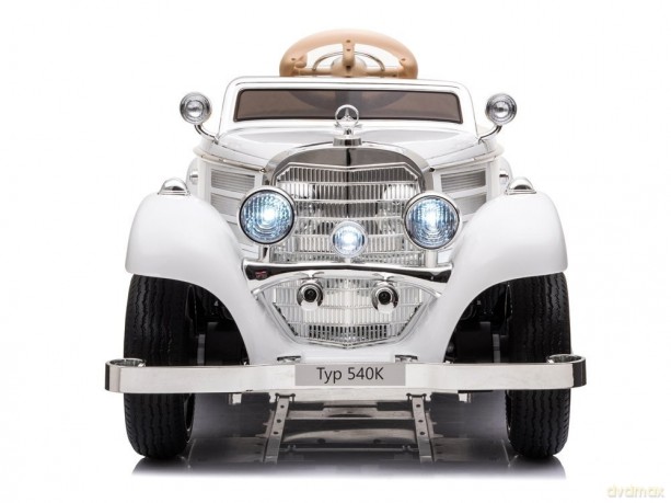 Auto Na Akumulator Mercedes Benz 540K Klasyk Premium Światła LED MP3 Biały