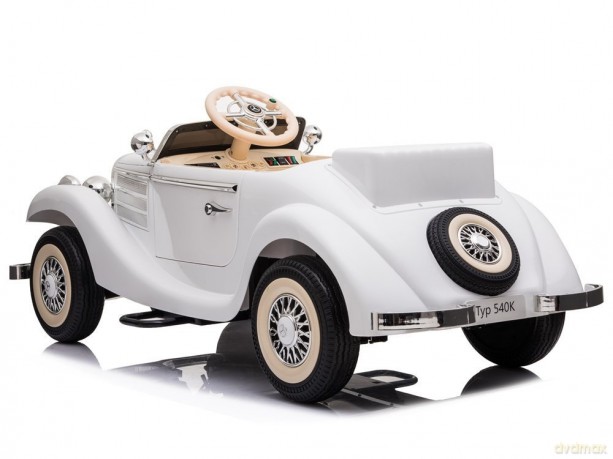 Auto Na Akumulator Mercedes Benz 540K Klasyk Premium Światła LED MP3 Biały
