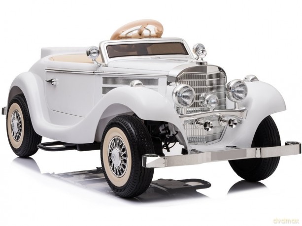 Auto Na Akumulator Mercedes Benz 540K Klasyk Premium Światła LED MP3 Biały