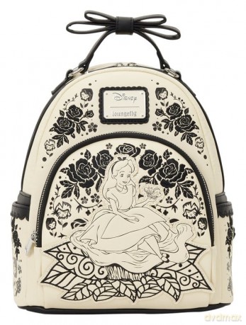 Alice in Wonderland Embroidered Floral Mini Backpack