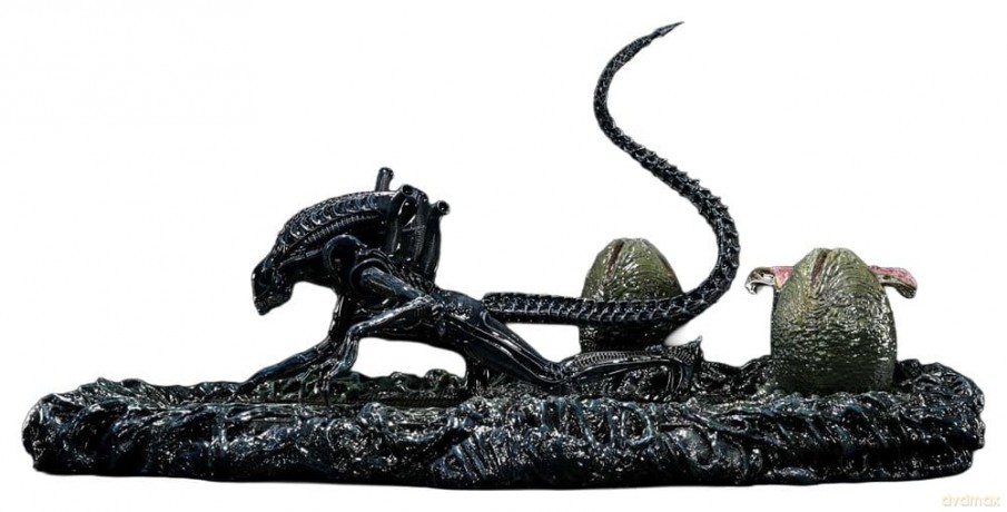 Aliens (Film) Ultimate Diorama Masterline Statue Warrior Xenomorph for Queen Alien 23 cm