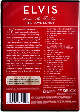 Elvis Presley: Love Me Tender: The Love Songs [DVD]