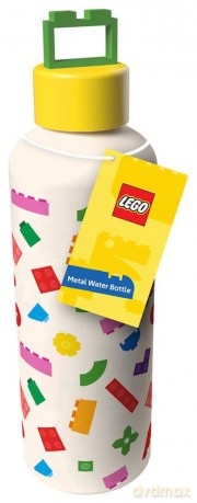 Lego Metal Water Bottle with Shaped Lid