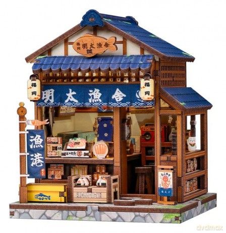 Miniature House Model Kit Fukuoka Mentaiko Kitchen 11 x 9 cm