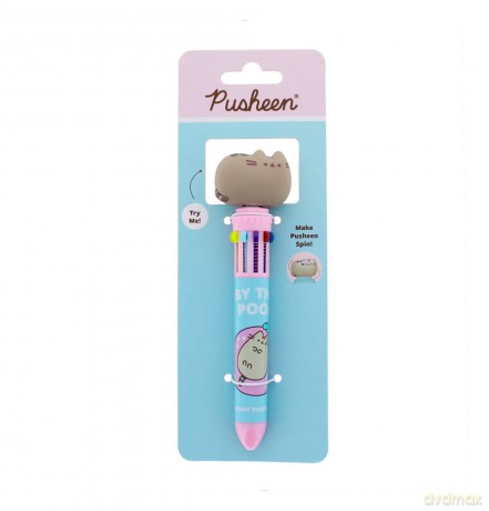 Pusheen Multi Colour Pen Spinny By The Pool Blue