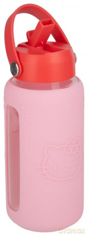 Sanrio Glass Water Bottle Hello Kitty with Sleeve