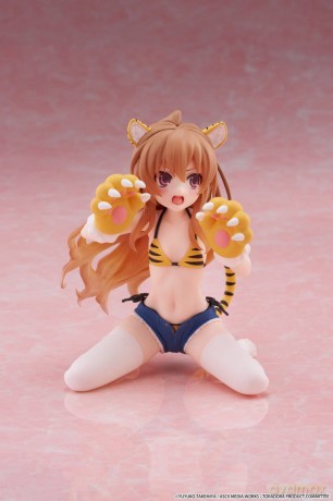 Toradora! Desktop Cute PVC Figure Taiga Aisaka (Tiger Costume Swimwear Ver.) 13 cm
