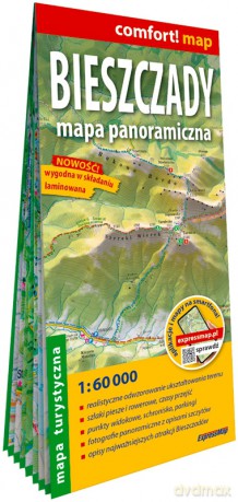Bieszczady Mapa panoramiczna laminowana mapa turystyczna 1:60 000 [KSIĄŻKA]