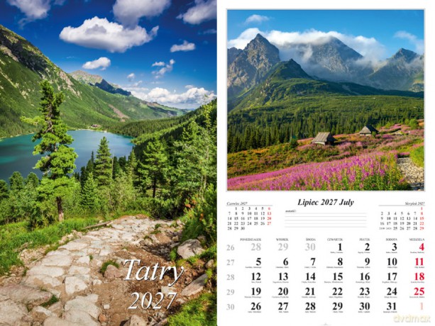 Kalendarz 2027 ścienny 13-k Tatry [KALENDARZ]