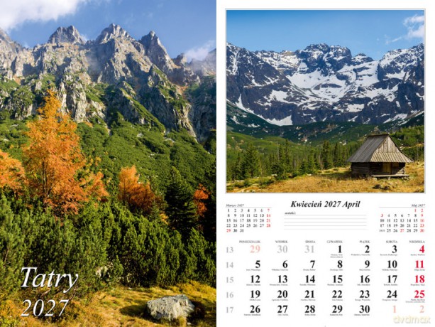 Kalendarz 2027 ścienny 7-k Tatry [KALENDARZ]