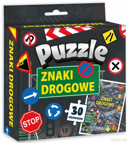 KANGUR 30 el. Znaki Drogowe [PUZZLE]