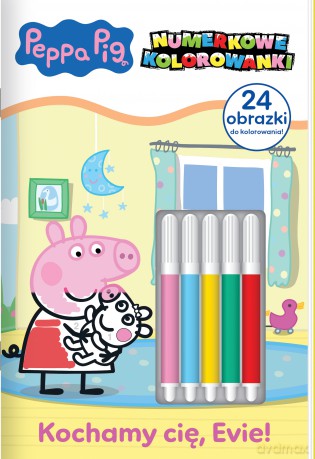 Kochamy cię, Evie! Świnka Peppa. Numerkowe kolorowanki [KSIĄŻKA]