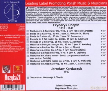 Stopka Jolanta: Fryderyk Chopin - Transcriptions [CD]