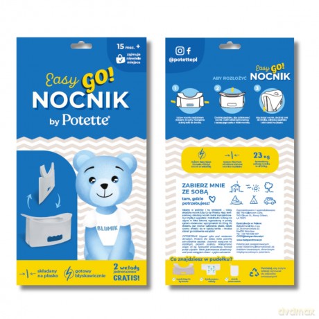 Nocnik turystyczny składany EasyGo jasnoszary Potette