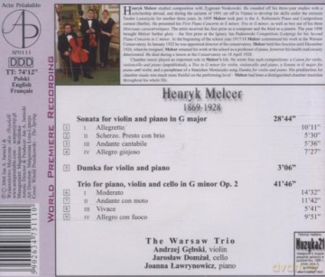 The Warsaw Trio: Melcer: Chamber Works [CD]