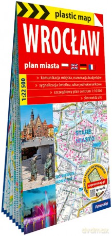 Wrocław foliowany plan miasta 1:22 500 [KSIĄŻKA]