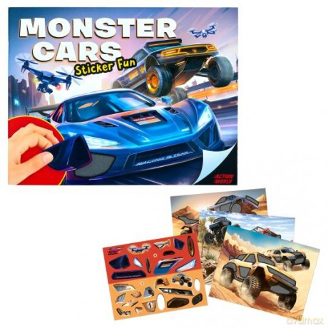 Zestaw z naklejkami Monster Cars 14206A