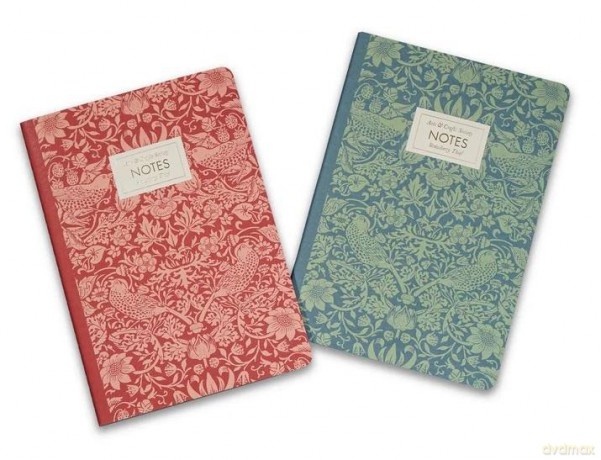 ACS William Morris Notatnik A5 linia 2szt Strawber