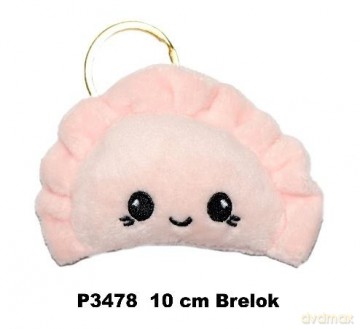Brelok pieróg różowy 10cm