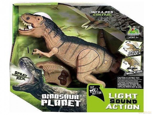 Dinozaur R/C z ruchomą szyją świało i dźwięk