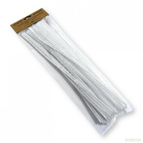 Druciki kreatywne 300x6mm białe 30szt