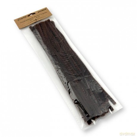 Druciki kreatywne 300x6mm brązowe 30szt