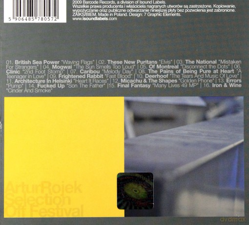 Artur Rojek Selection: Off Festival (digipack) [CD]
