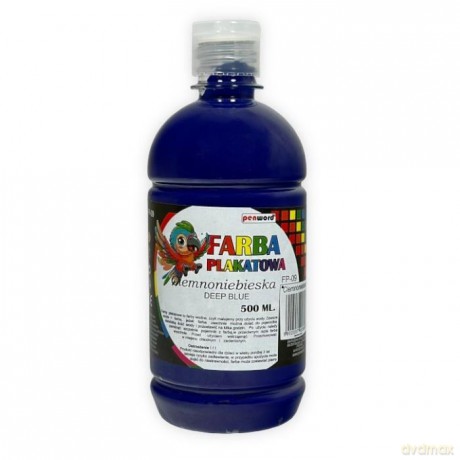 Farba plakatowa 500ml ciemnoniebieska