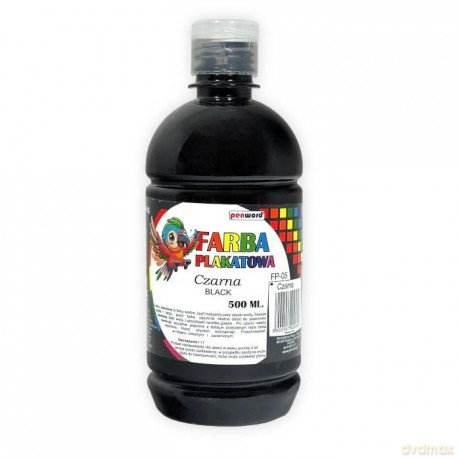 Farba plakatowa 500ml czarna