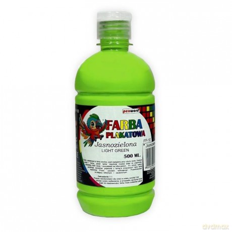 Farba plakatowa 500ml jasnozielona