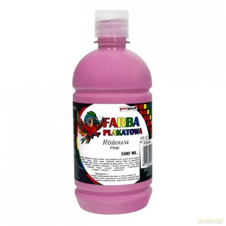 Farba plakatowa 500ml różowa